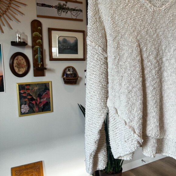 Universal Thread 100% Cotton Popcorn Knit Sweater in Cream - Size XL - Picture 5 of 7